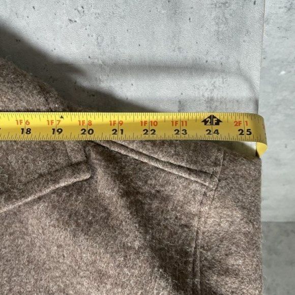 Sean Jean Womens Wool Jacket Long Sleeved Brown Button Down Peacoat Size Large - Picture 10 of 10